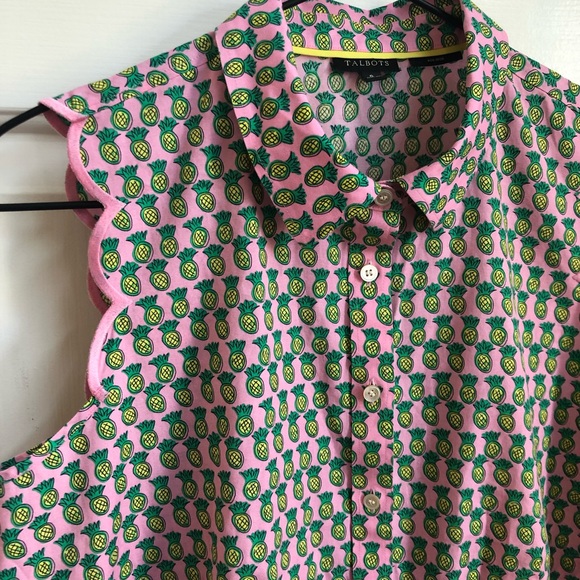 Talbots pineapple top - Picture 3 of 5